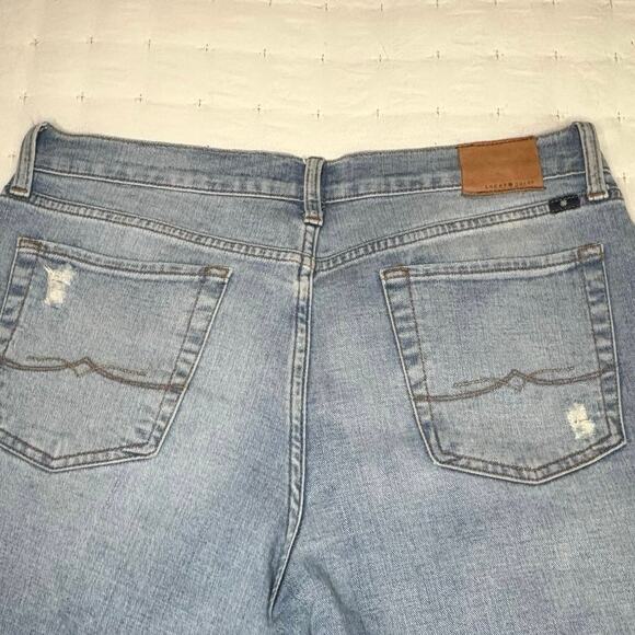 Lucky Brand Sienna Cigarette Distressed Jeans Mid Rise Women's 10/30 Light Blue - Picture 5 of 12